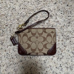 COACH Brown Wristlet